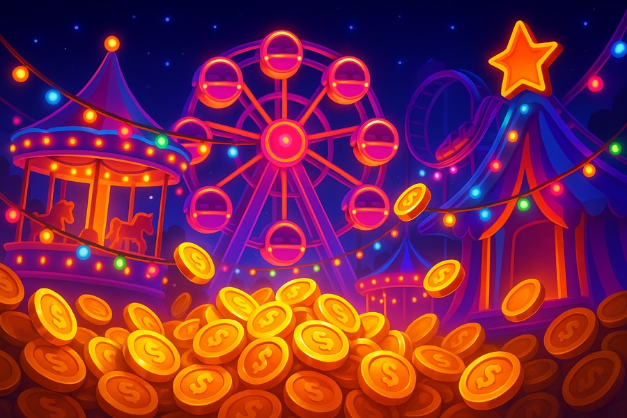 Funfair Lights — free social game key art