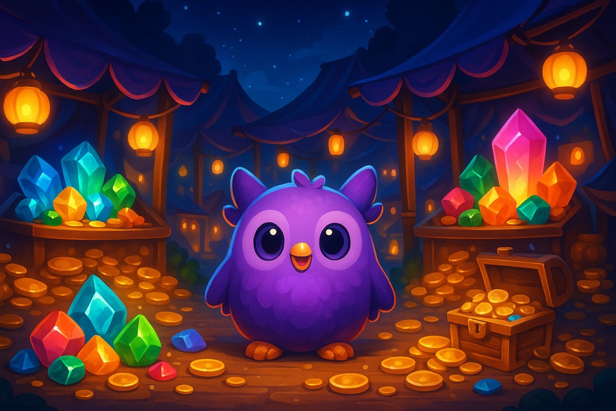 Midnight Market — free social game key art