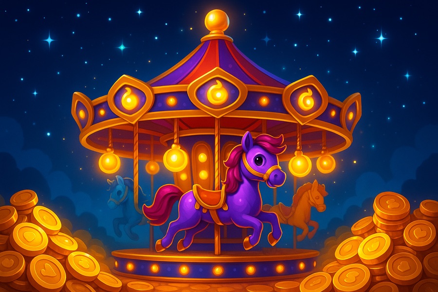 Starlit Carousel — free social game key art